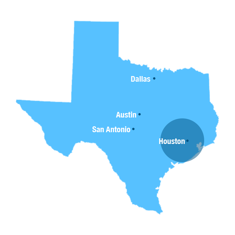 texas map service area