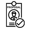 The Frog Blinds Shutters Drapes Quotation Proposal Icon.